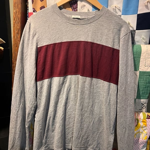 Abercrombie & Fitch Muscle Long Sleeve T-Shirt Size L Gray