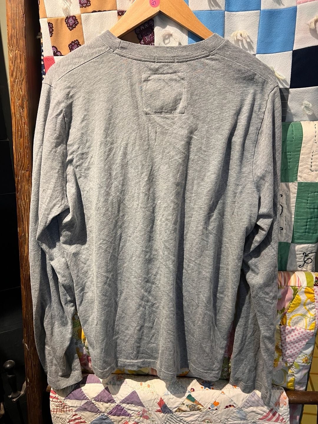 Abercrombie & Fitch Muscle Long Sleeve T-Shirt Size L Gray 4