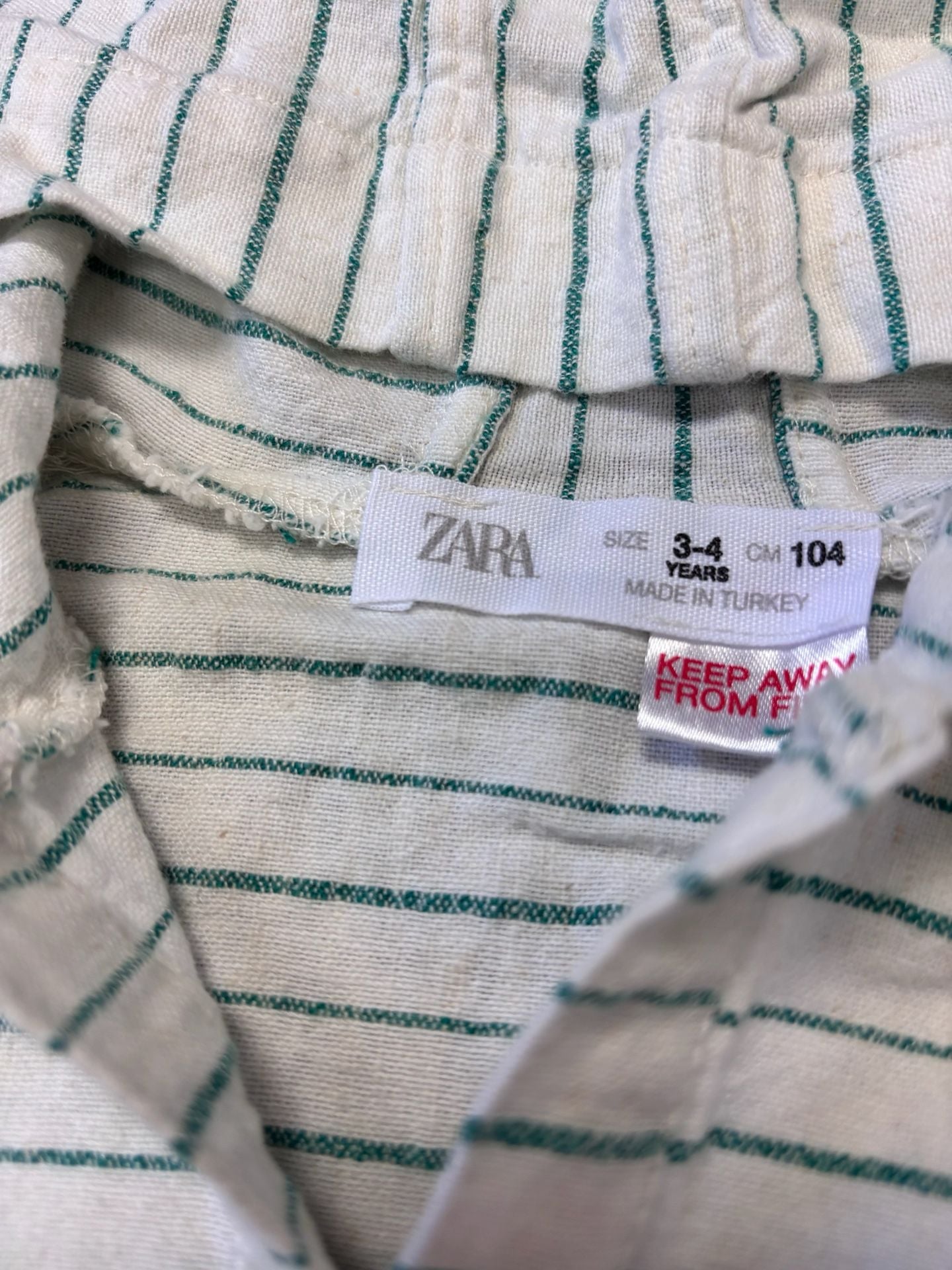 Zara Striped Hooded Shirt Size 3-4 Years 4