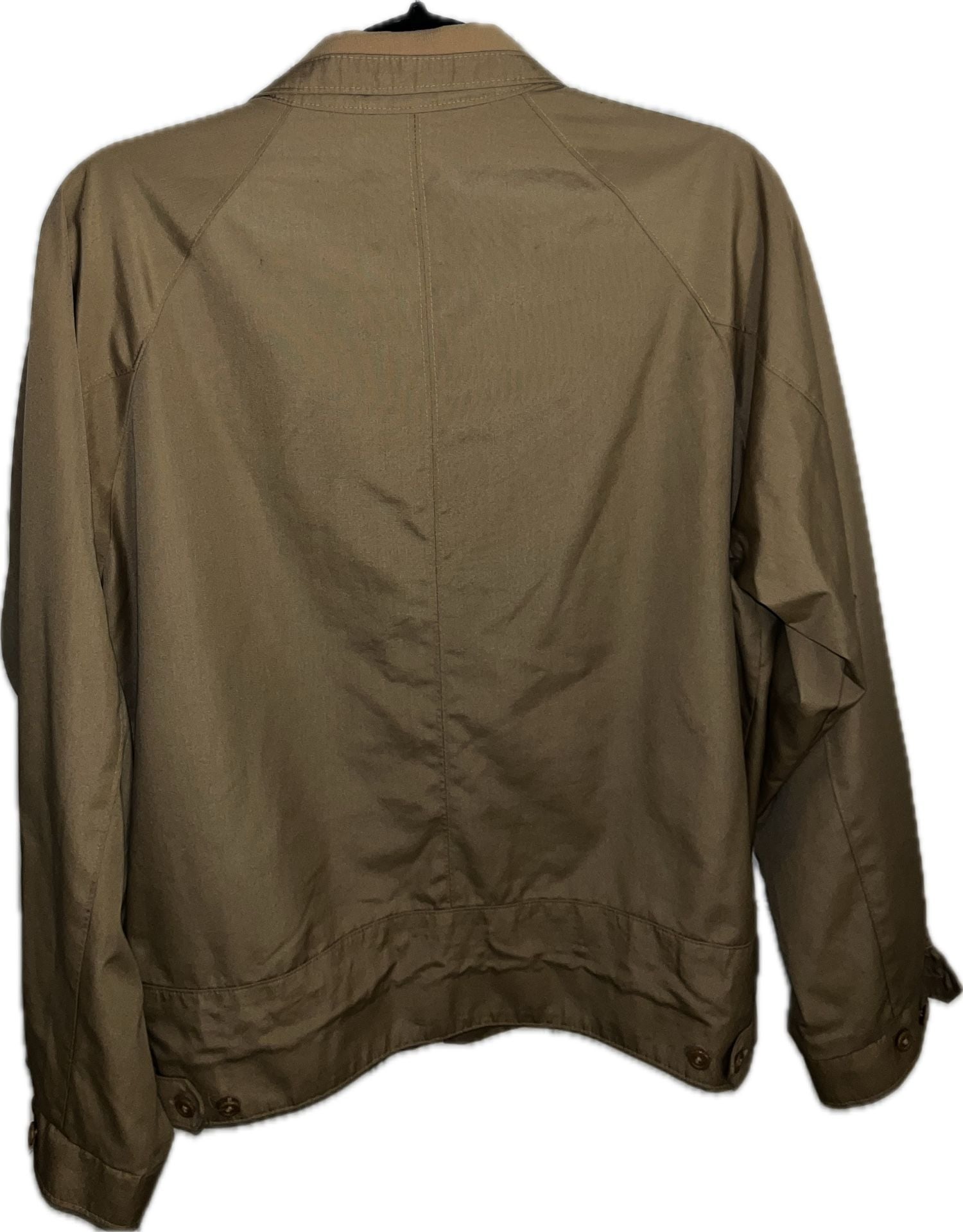 London Fog Bomber Jacket Size 44 Reg Tan Plaid Lined Vintage 3