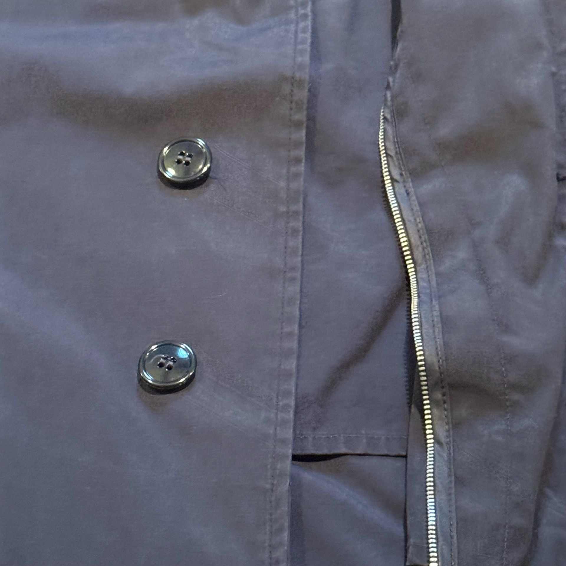 Vintage 1986 US Military All Weather Trench Coat 38R Centre MFG Navy Lined 10