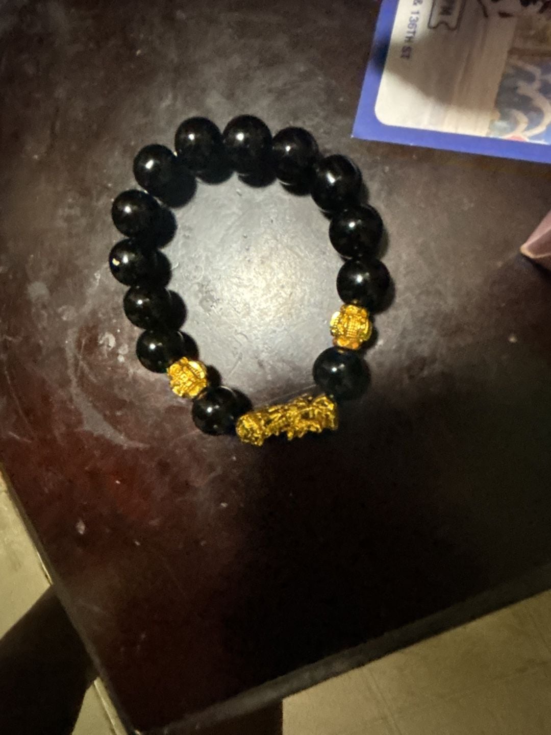 Feng Shui Black Obsidian Pixiu Wealth Beaded Bracelet 2