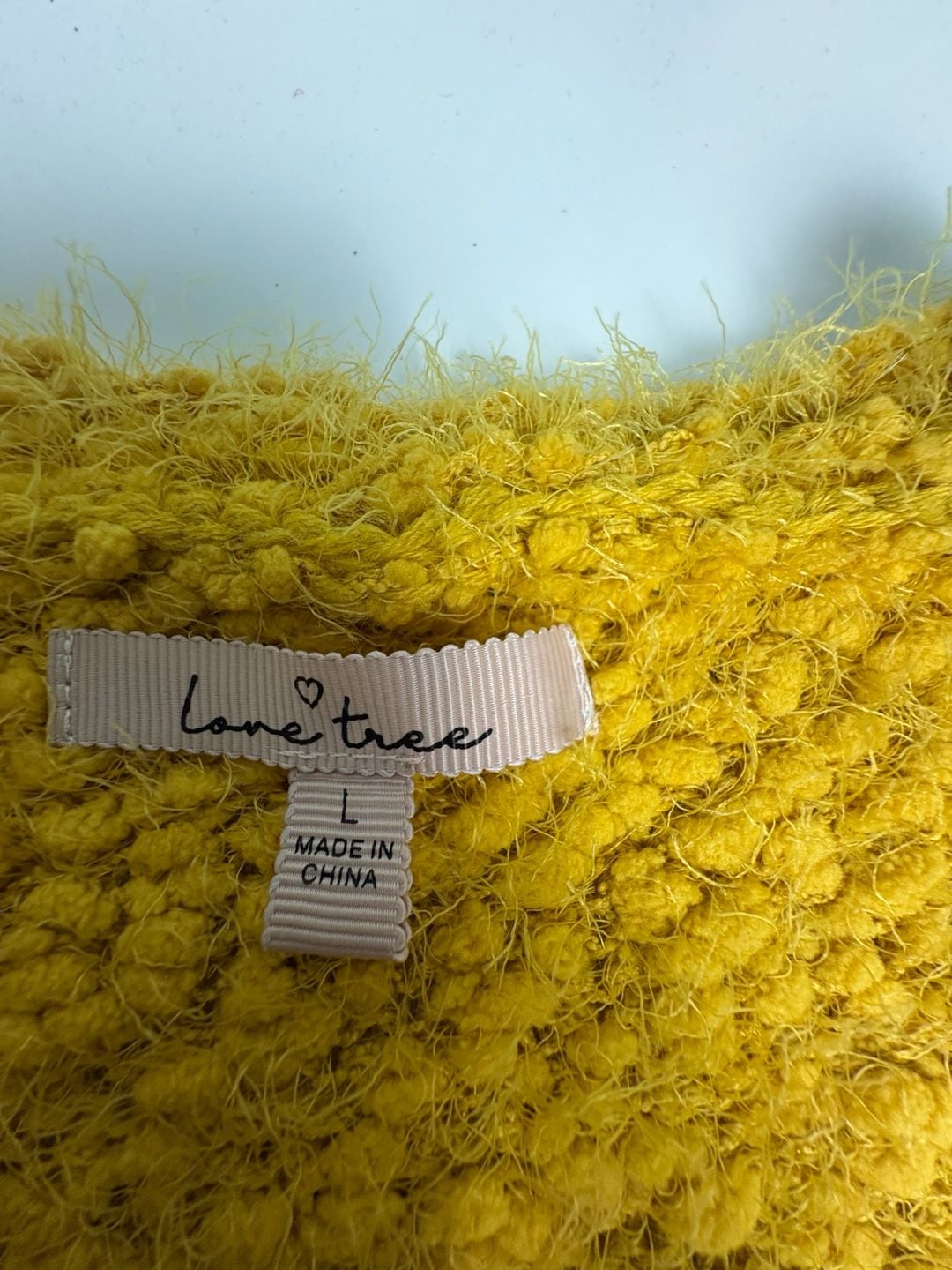 Love Tree Women's Mustard Yellow Long Open Cardigan Sweater Sz Lg 4