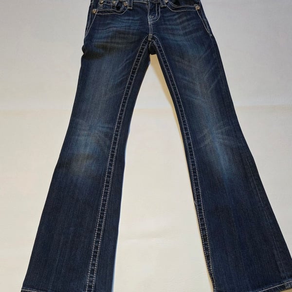Miss Me JK5519B Bootcut Jeans Kids Size 10 Dark Wash Rhinestone Embellished