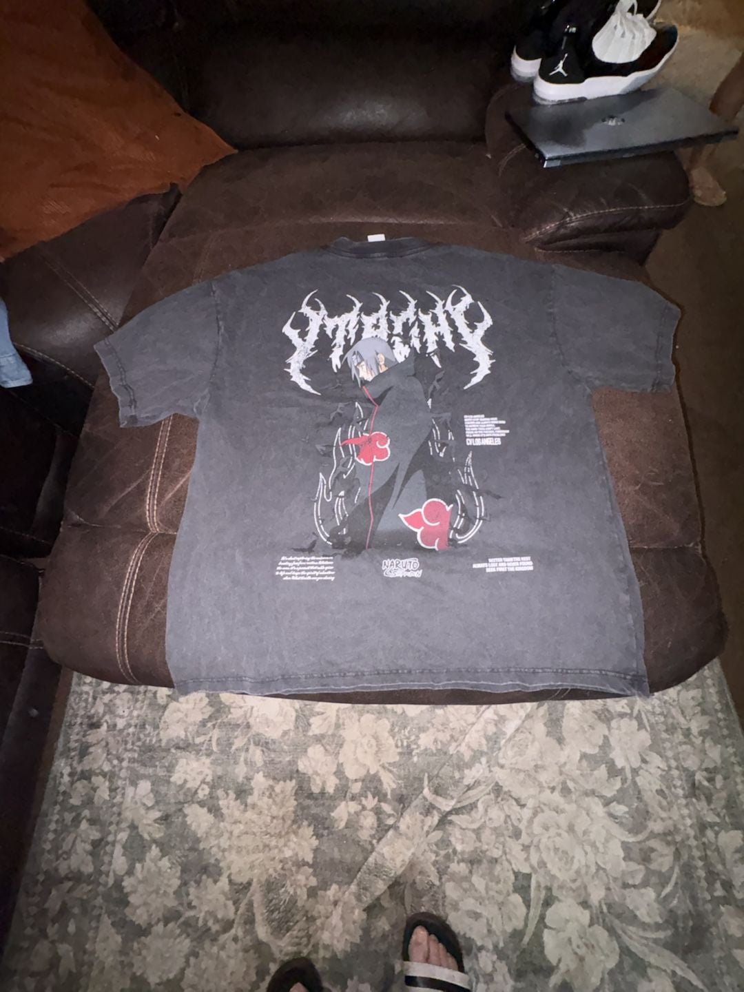 CVLA x Naruto Itachi Graphic T-Shirt Washed Black 2