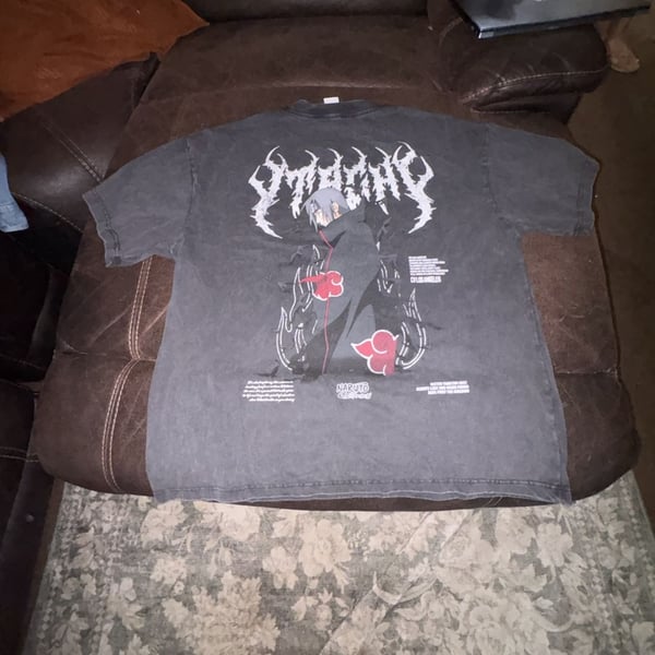 CVLA x Naruto Itachi Graphic T-Shirt Washed Black