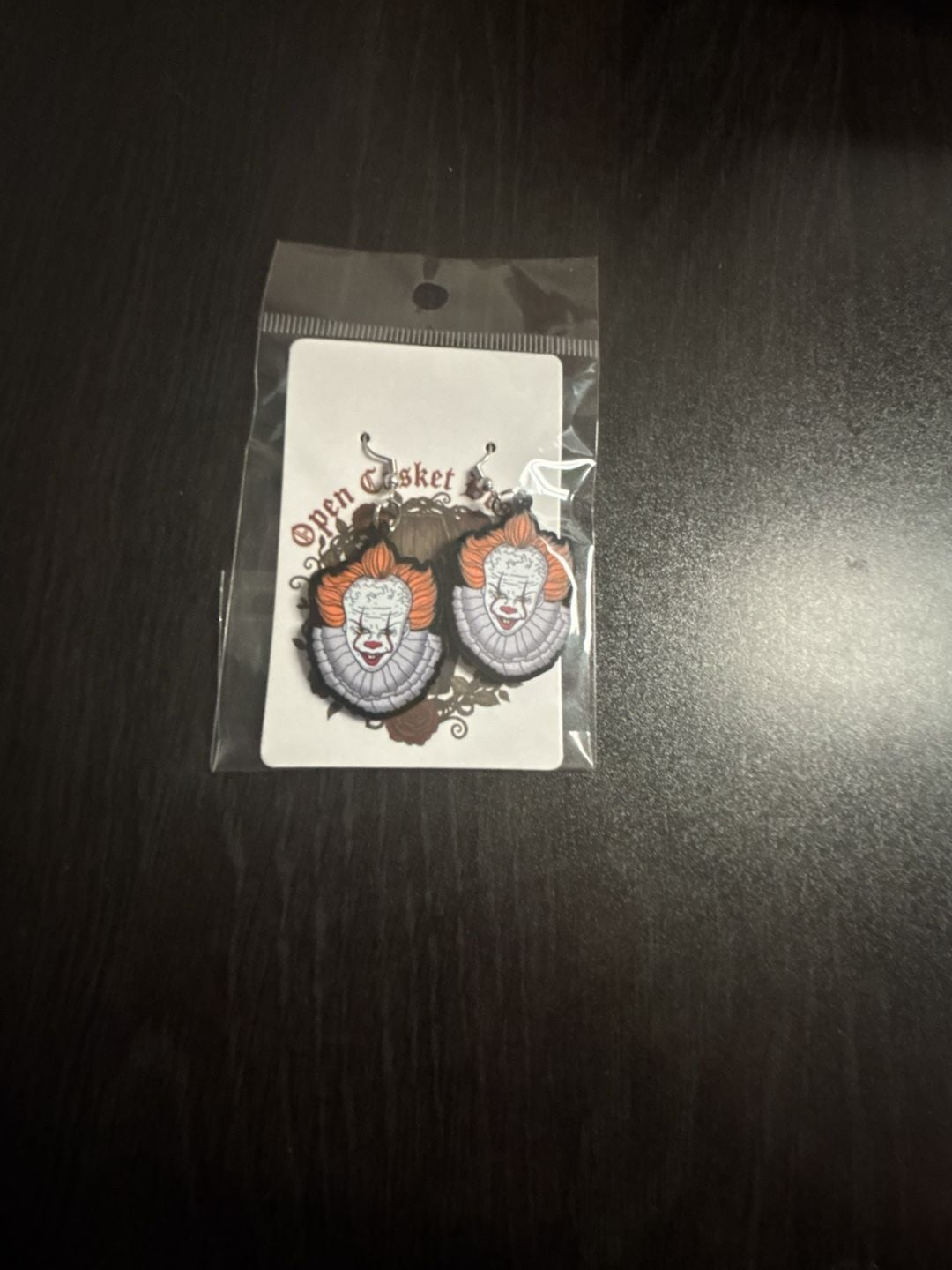 Open Casket Pennywise It Clown Horror Earrings 2