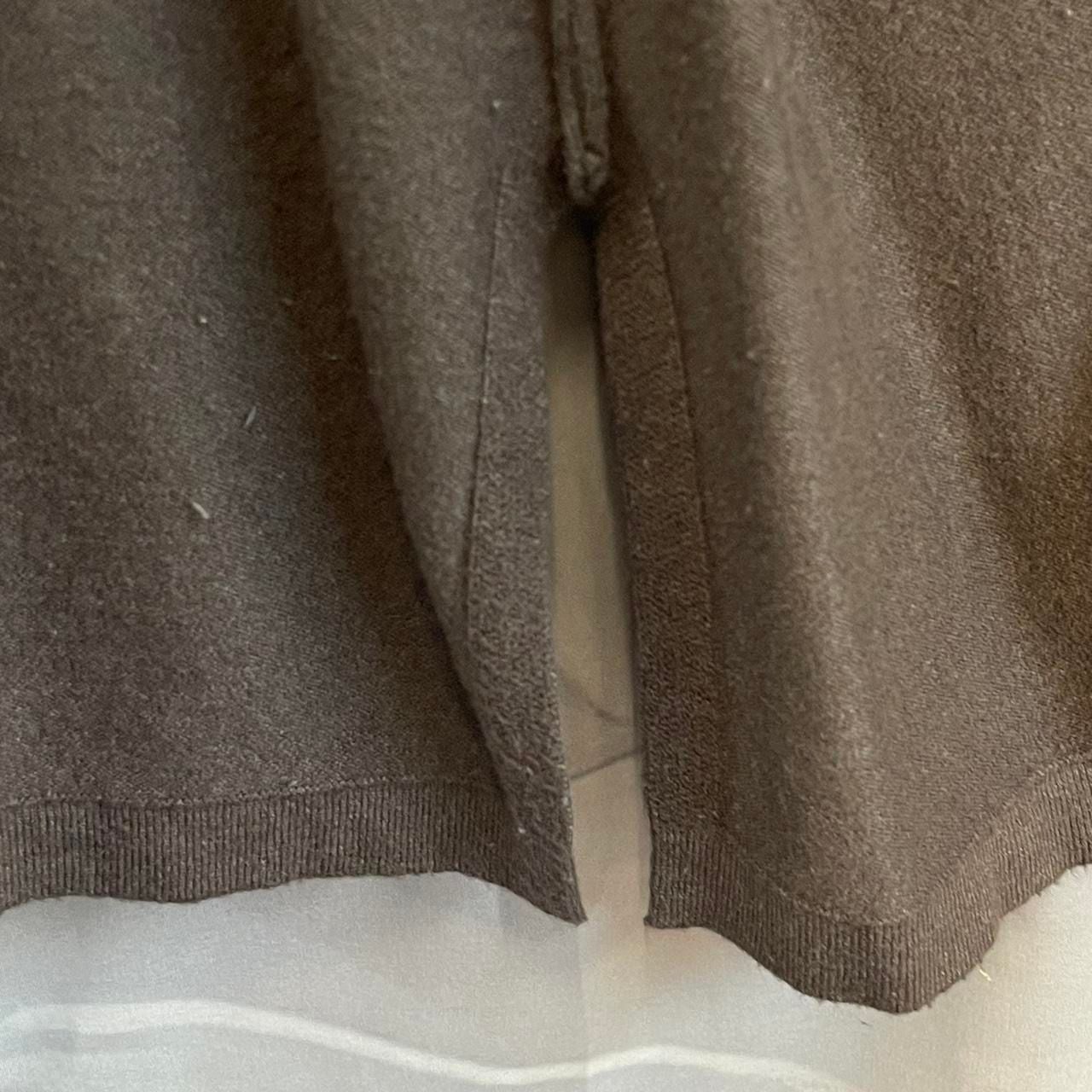 Flying Tomato Size L Large 12-14 Long Cardigan Brown Knit Pockets Open Front 7