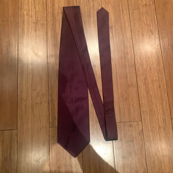 Principe Silk Necktie Burgundy Geometric Pattern Made in Italy