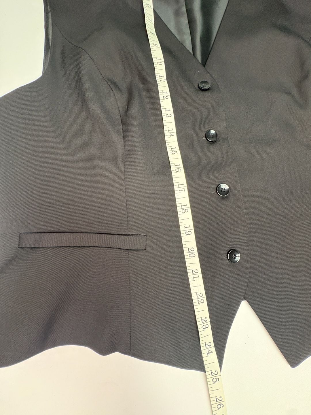Faucome Women's Suit Vest Size XXL Black V-Neck Fully Lined 4