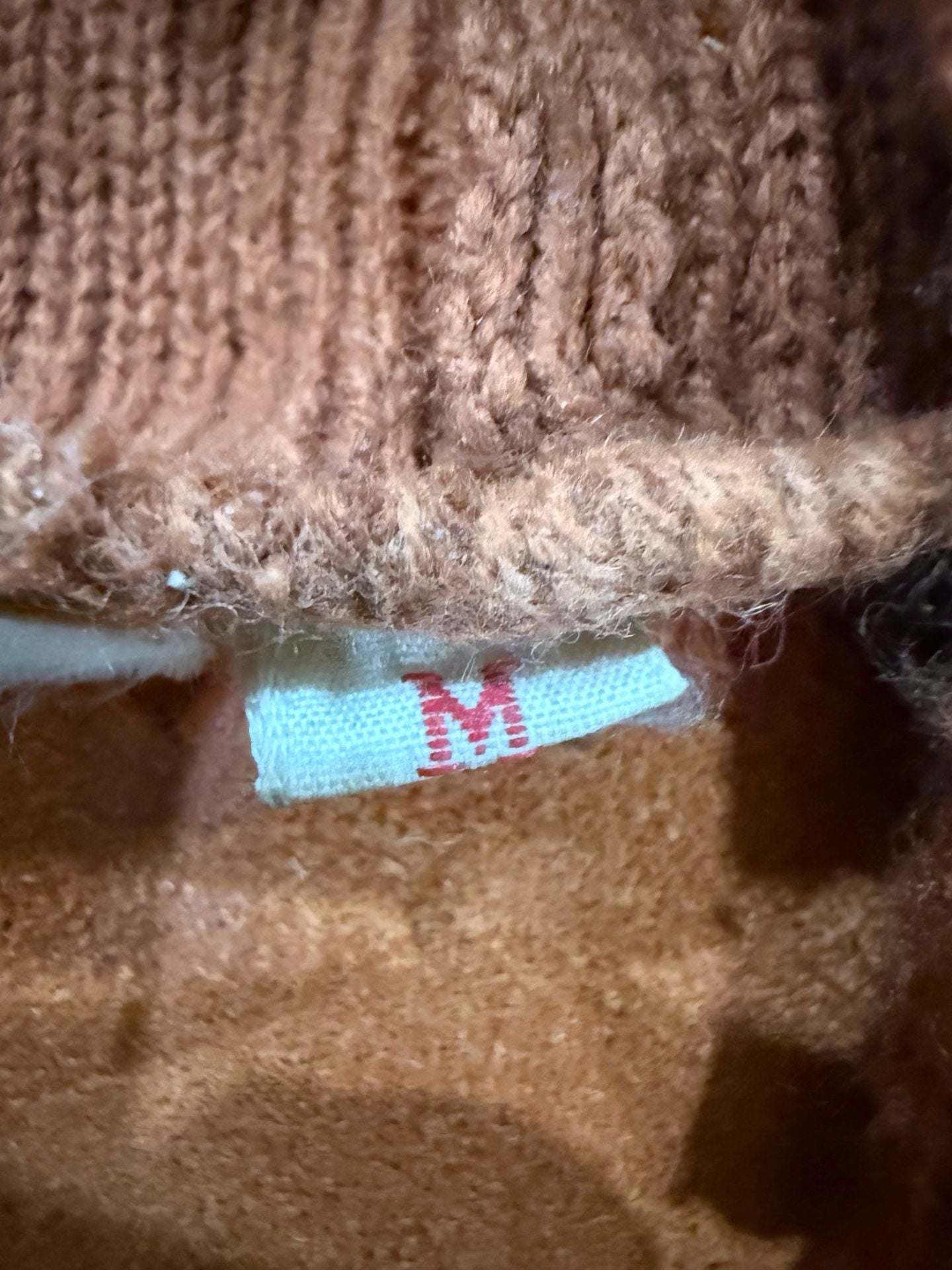 Vintage 70s Suede Hooded Jacket Size M Brown/Rust Patchwork Knit Boho Western 6