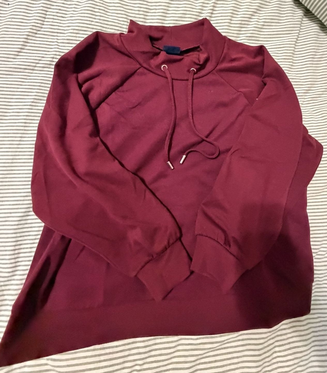 Scoop Sweatshirt XL Burgundy Hoodie Lounge Set 1