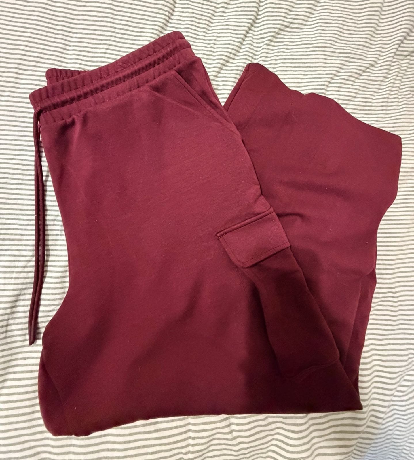 Scoop Sweatshirt XL Burgundy Hoodie Lounge Set 2