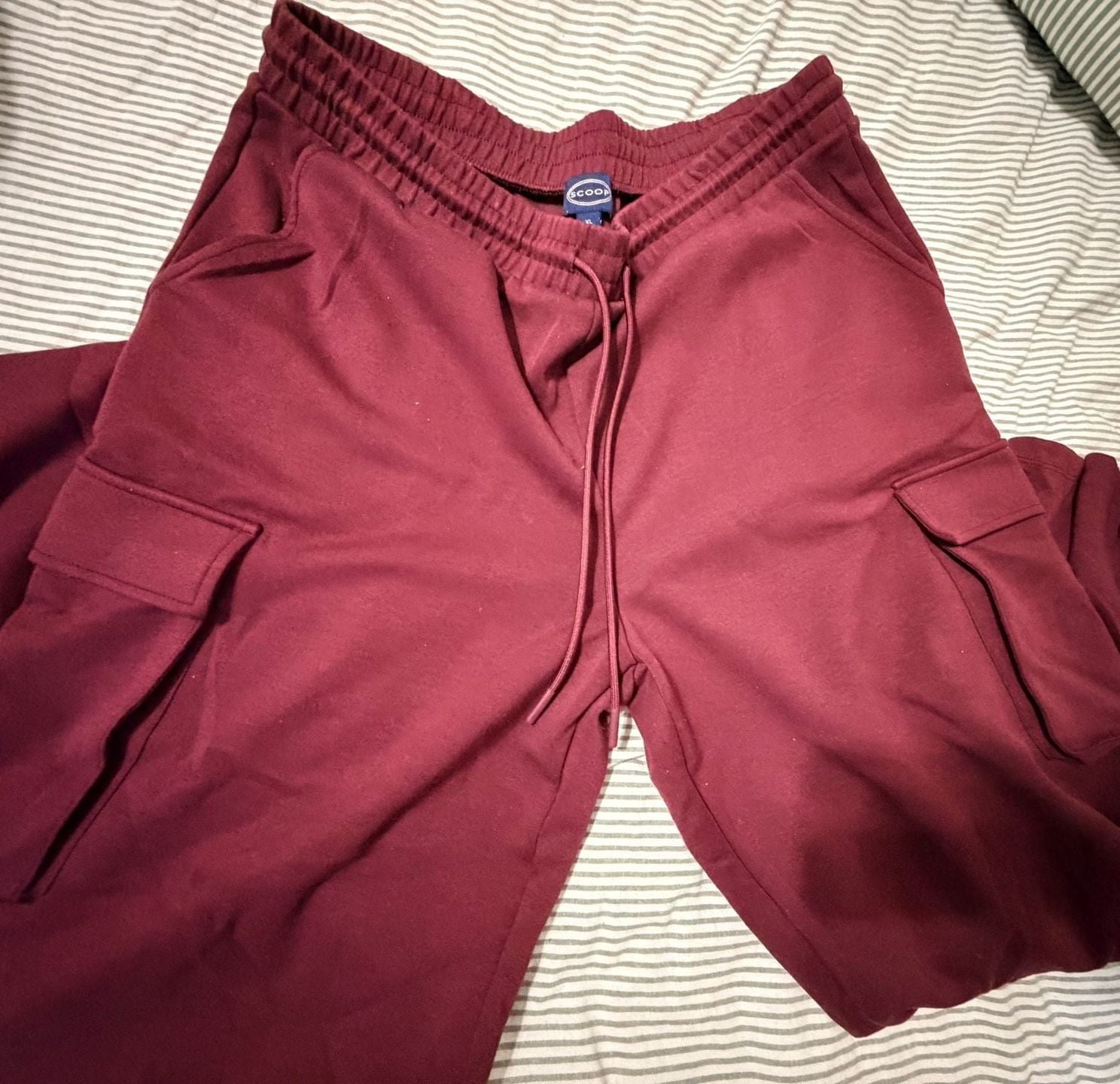 Scoop Sweatshirt XL Burgundy Hoodie Lounge Set 4