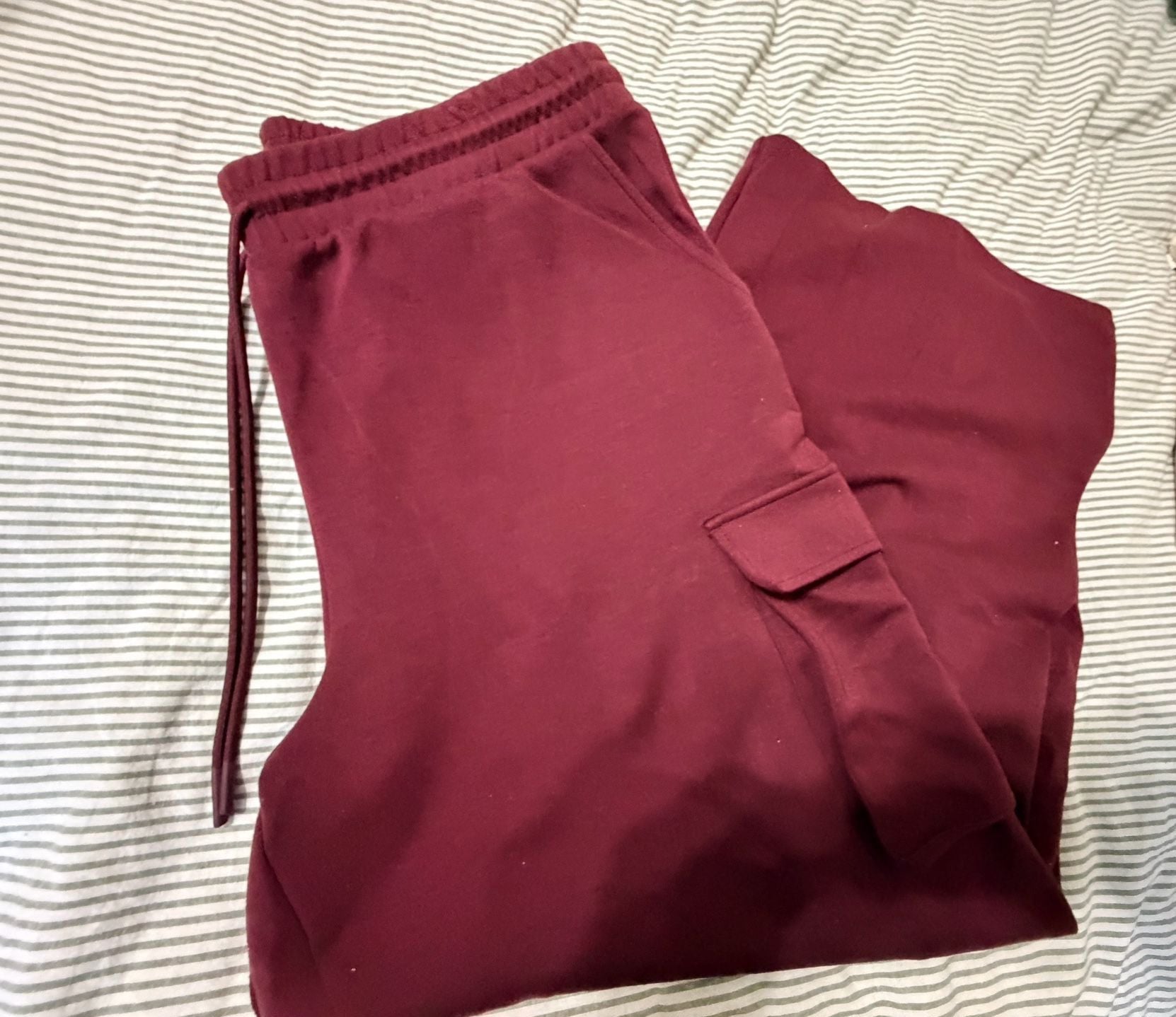 Scoop Sweatshirt XL Burgundy Hoodie Lounge Set 3