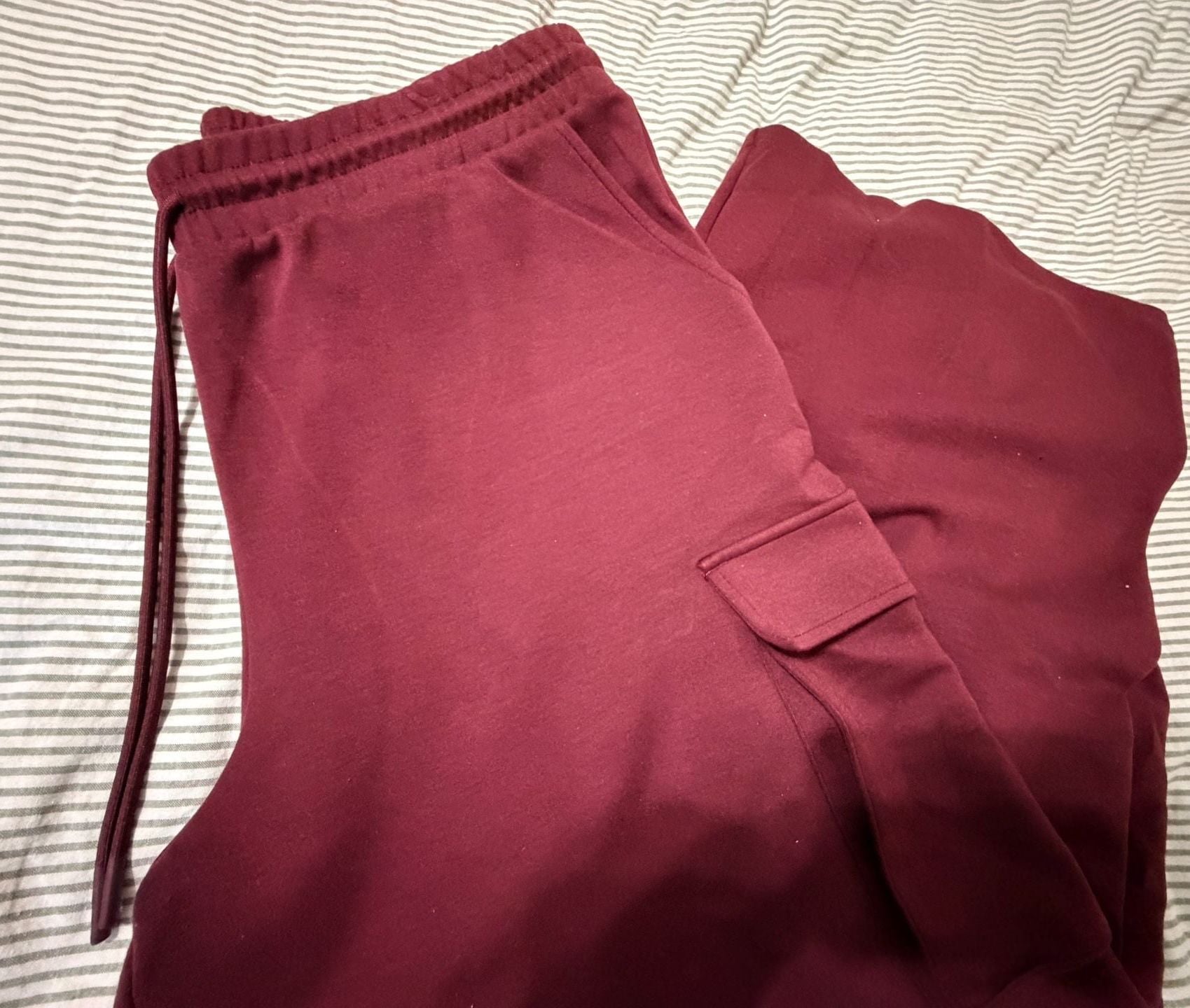 Scoop Sweatshirt XL Burgundy Hoodie Lounge Set 5