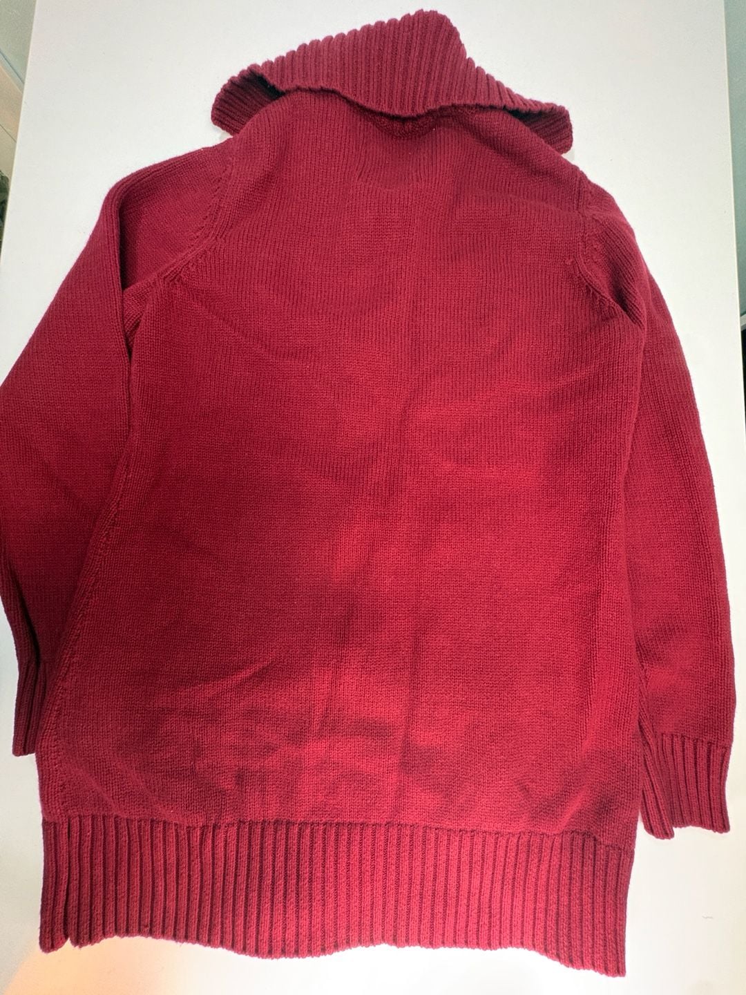 Vintage Cardigan / Acrylic Knit Button up Sweater / Button up / Knit / Red 6