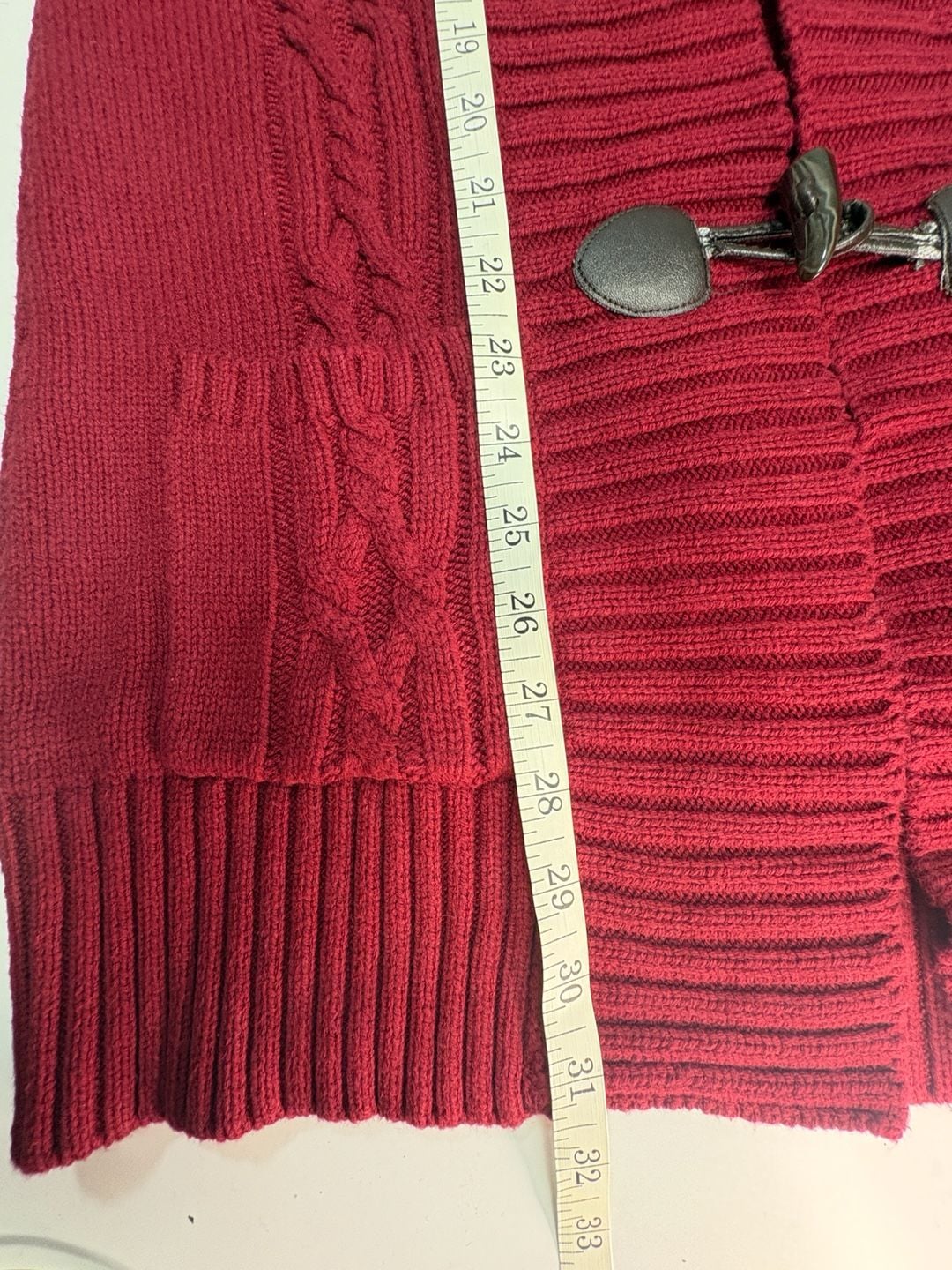 Vintage Cardigan / Acrylic Knit Button up Sweater / Button up / Knit / Red 8