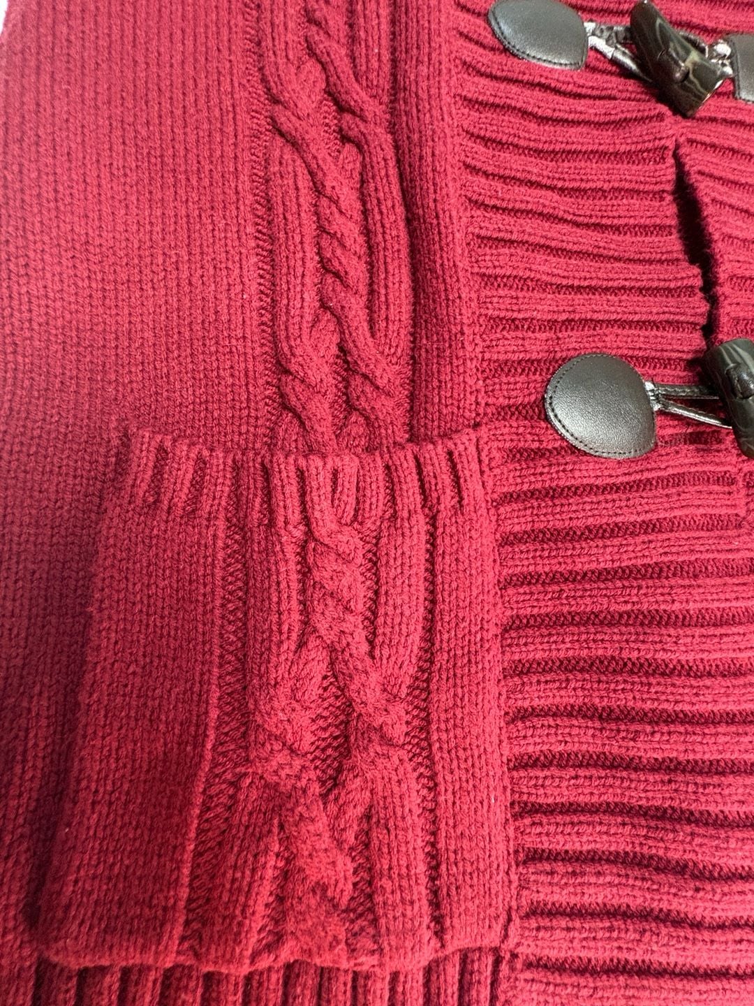 Vintage Cardigan / Acrylic Knit Button up Sweater / Button up / Knit / Red 9