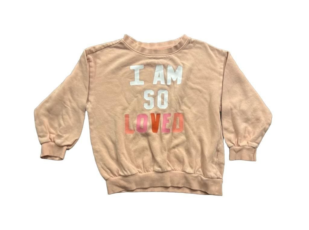 Old Navy I Am So Loved Sweatshirt Size 3T Pink 2