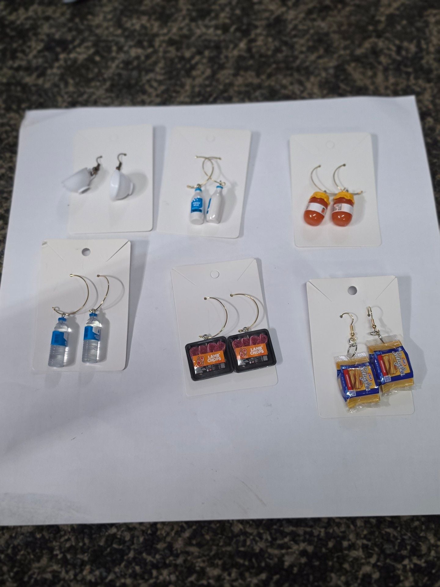 Handmade Novelty Miniature Food And Drink Earrings Lot 1