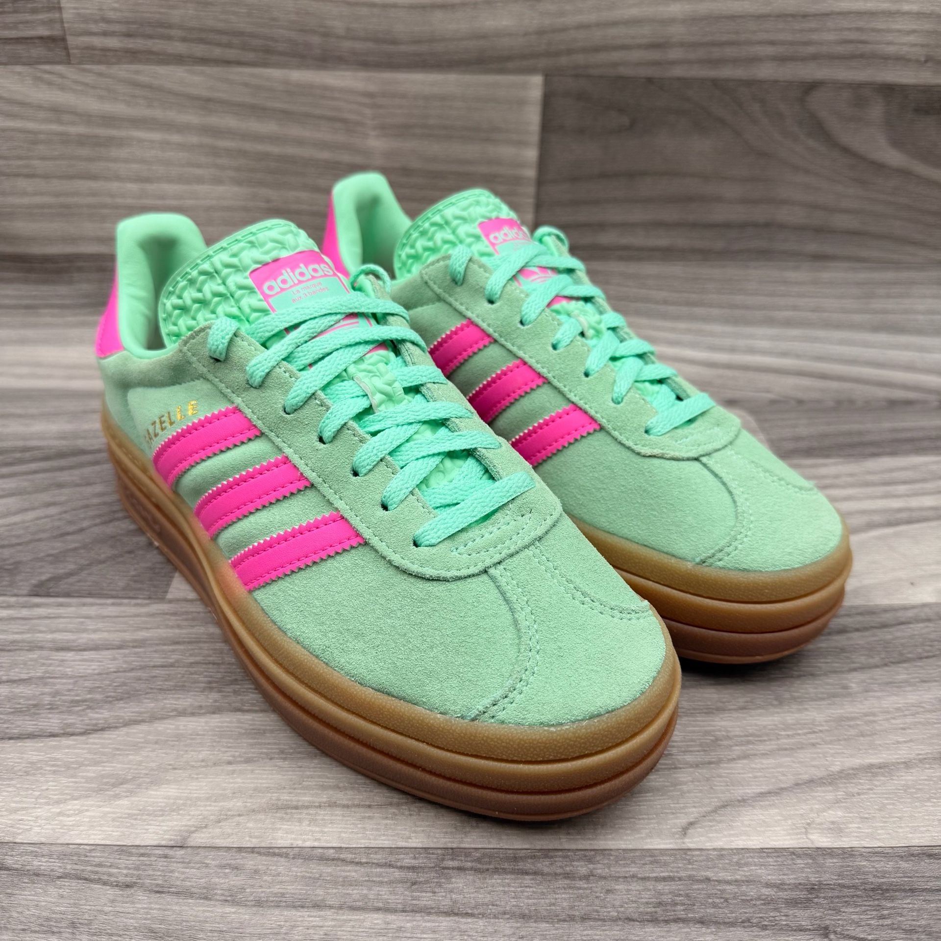 Adidas Gazelle Bold Pulse Mint Pink Sneakers 7