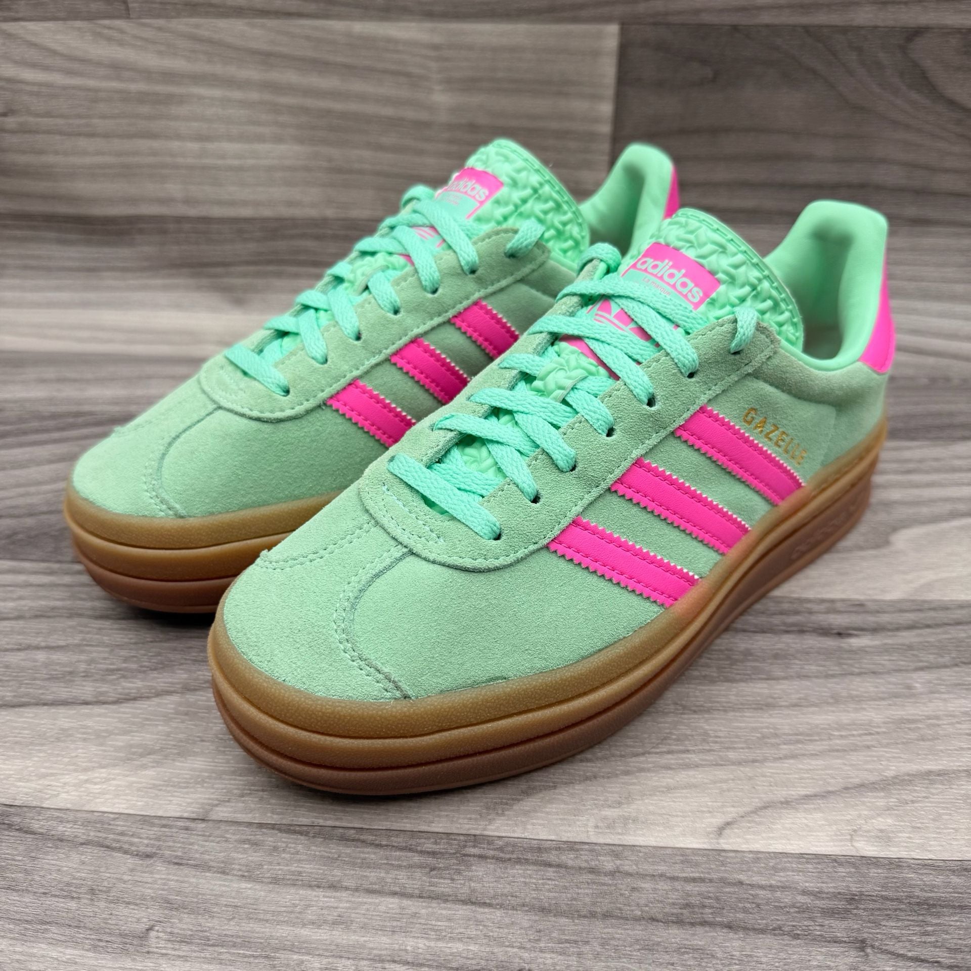 Adidas Gazelle Bold Pulse Mint Pink Sneakers 9