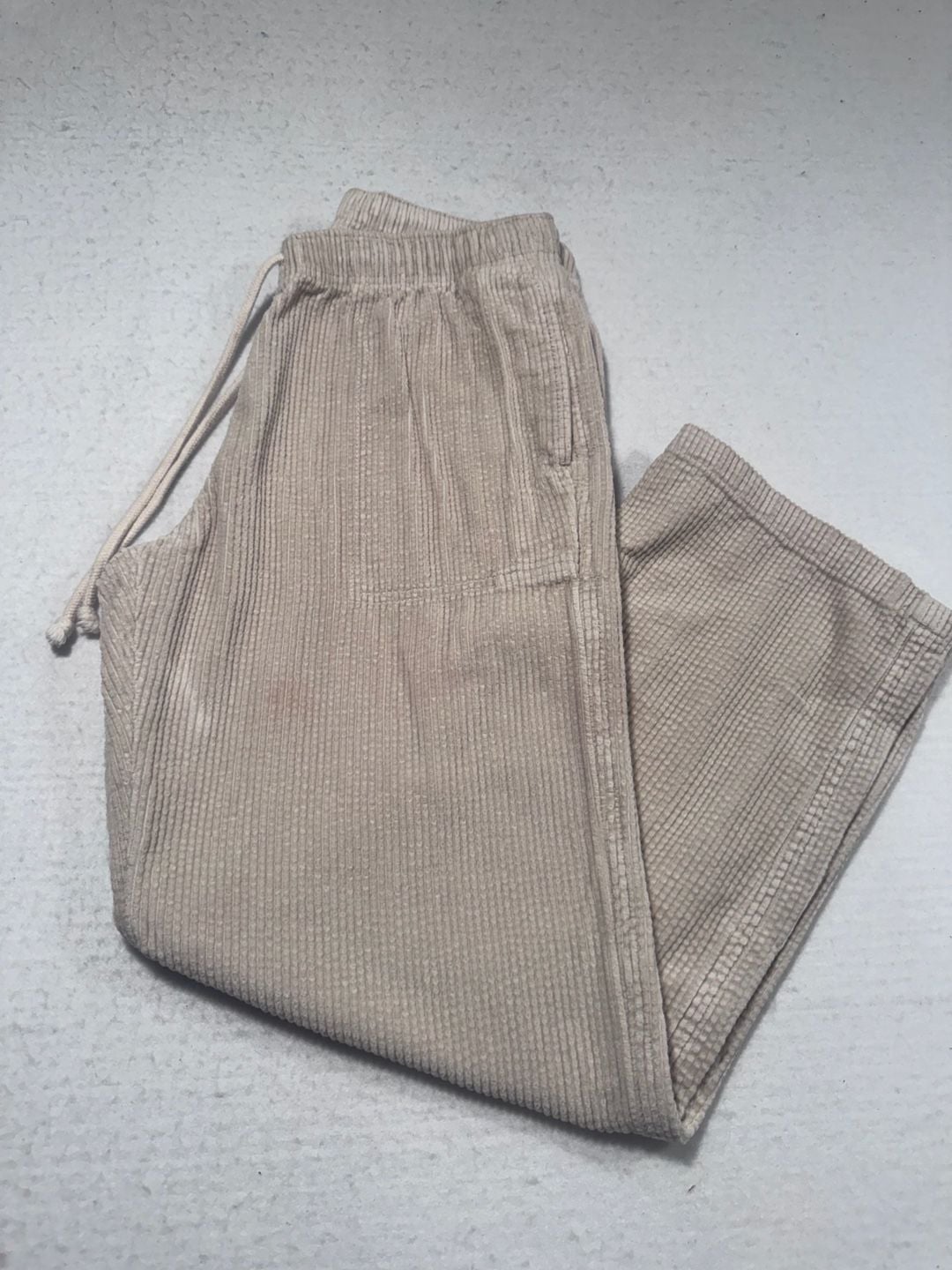 Aerie Corduroy Pull-On Pants Size S Beige 2