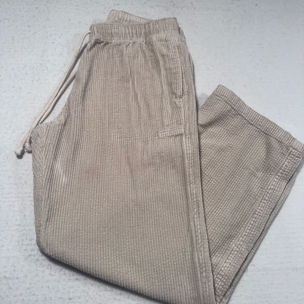 Aerie Corduroy Pull-On Pants Size S Beige