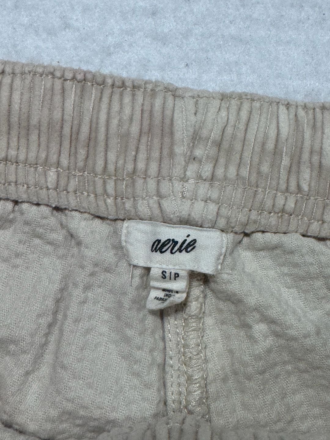 Aerie Corduroy Pull-On Pants Size S Beige 4