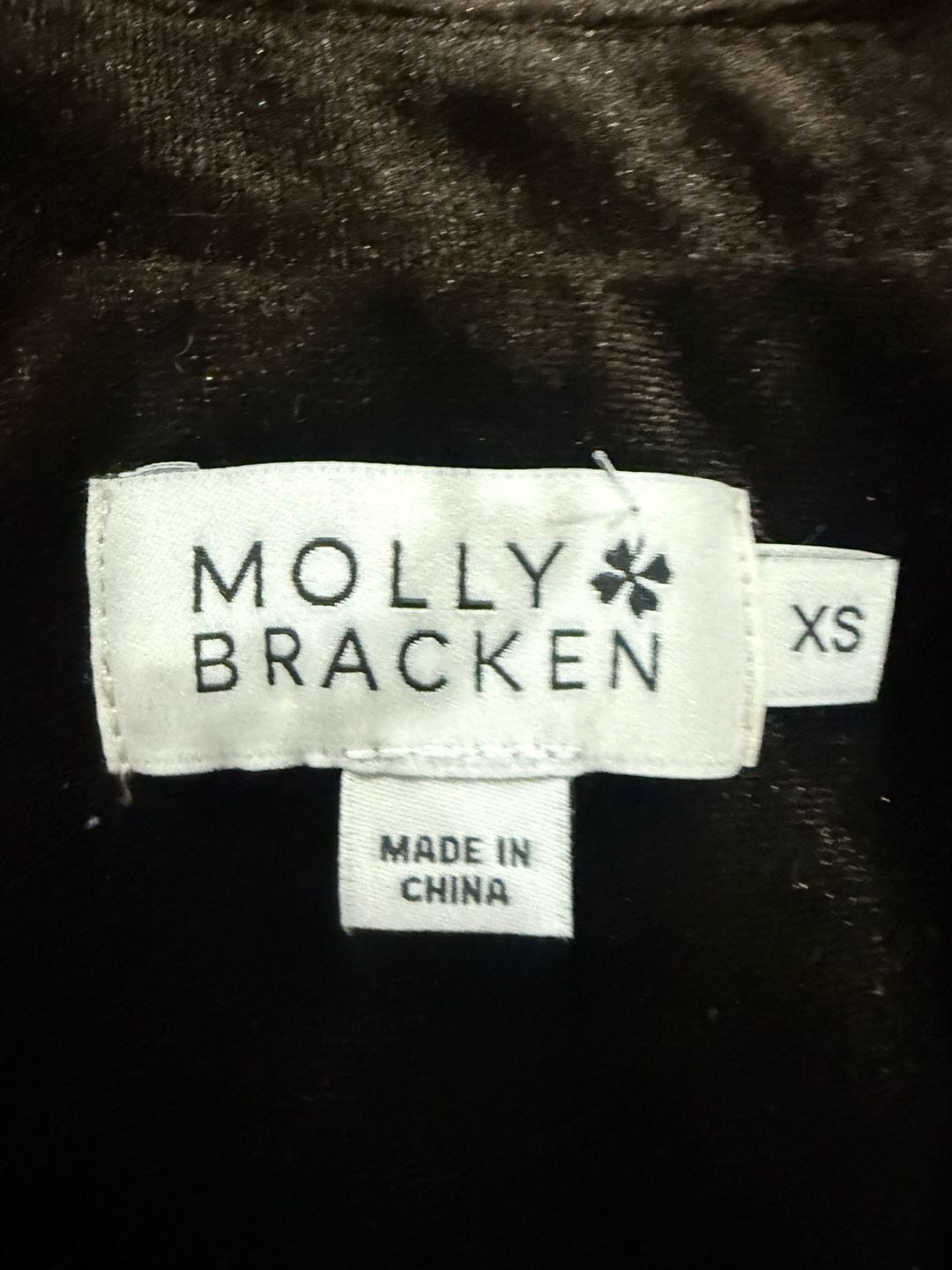 Molly Bracken Chocolate Brown Velvet Blazer XS Single Button Academia Collegiate 5