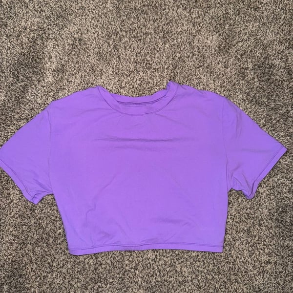 SKIMS Fits Everybody Super Cropped T-Shirt Size S Purple