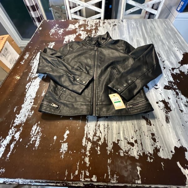 Levi Strauss & Co. Faux Leather Moto Jacket Size L Black