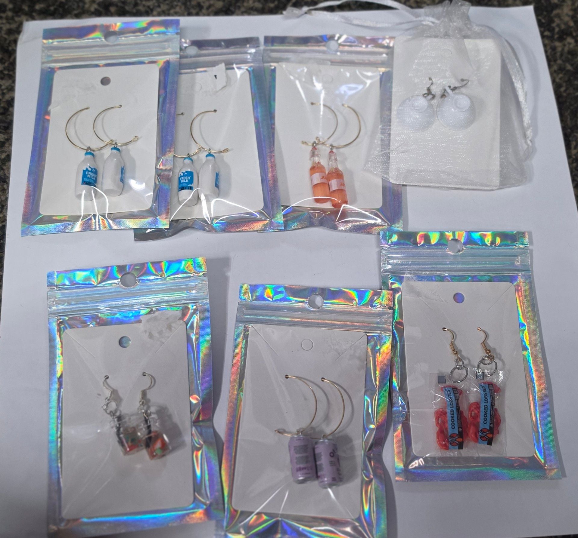 Handmade Novelty Miniature Food And Drink Earrings 1