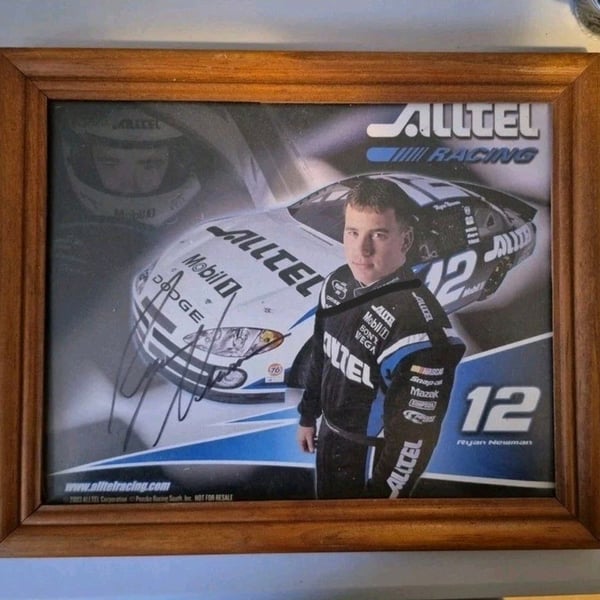 Ryan Newman Nascar Alltel Racing Autographed Framed Picture 8x10