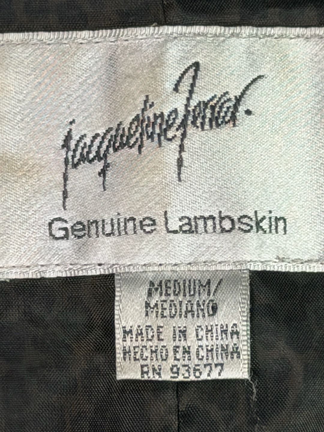 Jacqueline Ferrar Leather Jacket Size Medium Black Lambskin Blazer 3
