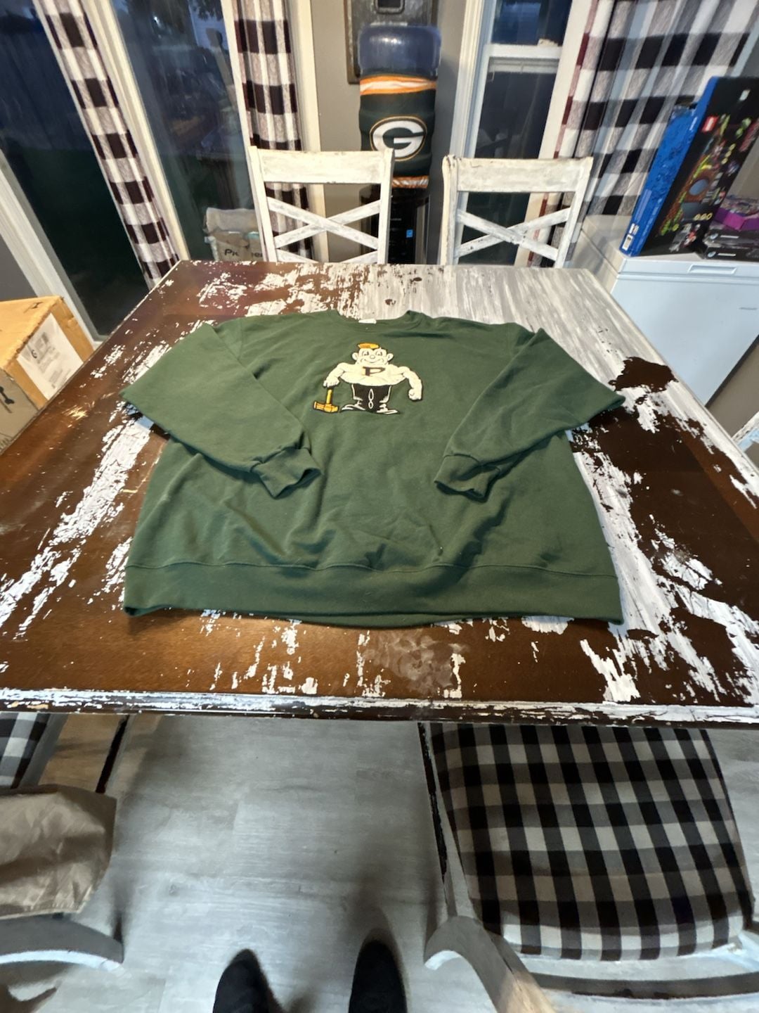 Champion Purdue Pete Sweatshirt Size 2XL Green Boilermakers Crewneck 2