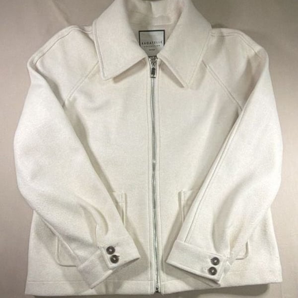 Bagatelle Collection Zip Up Jacket Size M White