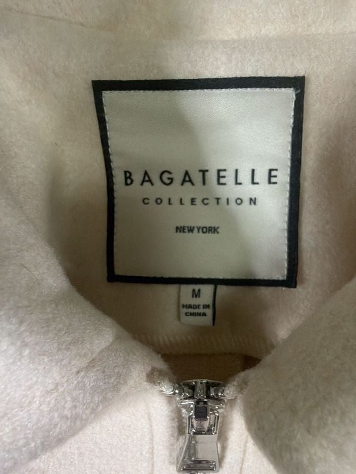 Bagatelle Collection Zip Up Jacket Size M White 3