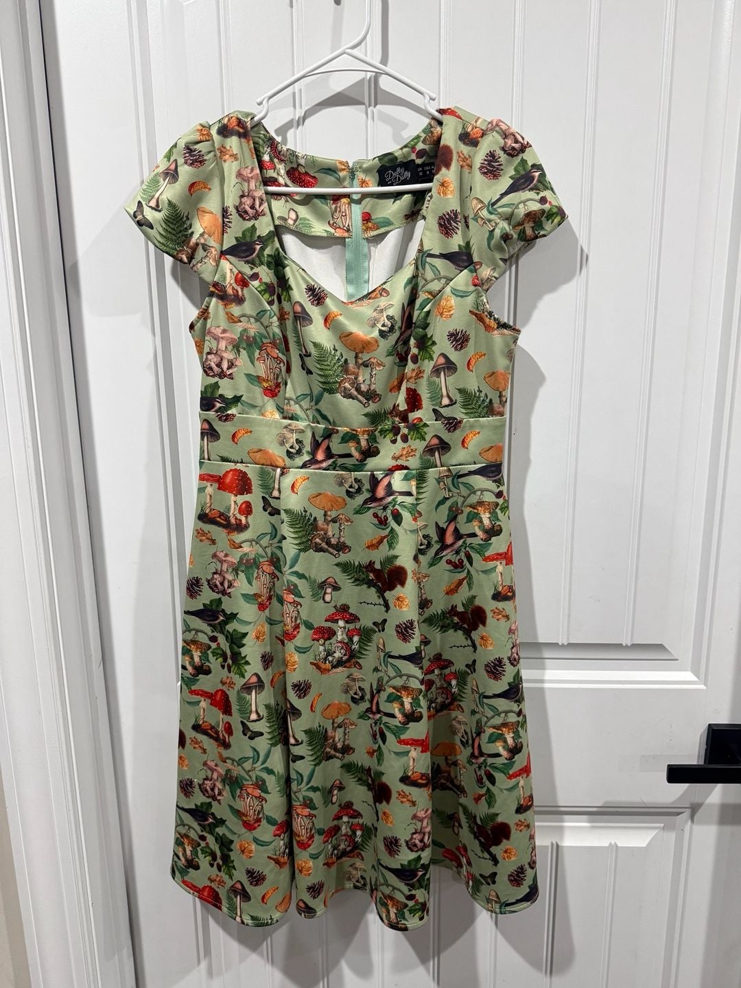 Dolly and Dotty Mushroom Woodland Print Swing Dress USA Size 8 whimsigoth, boho 3