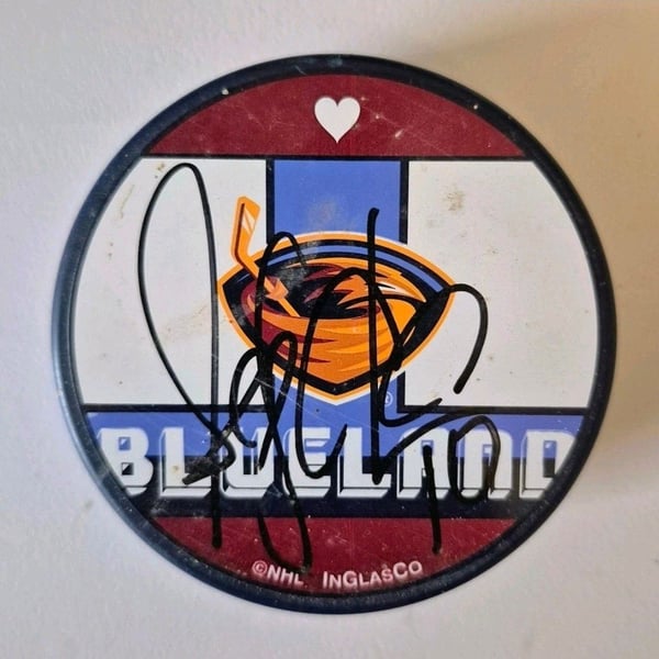 Atlanta Thrashers Jeff Farkas Signed Hockey Puck