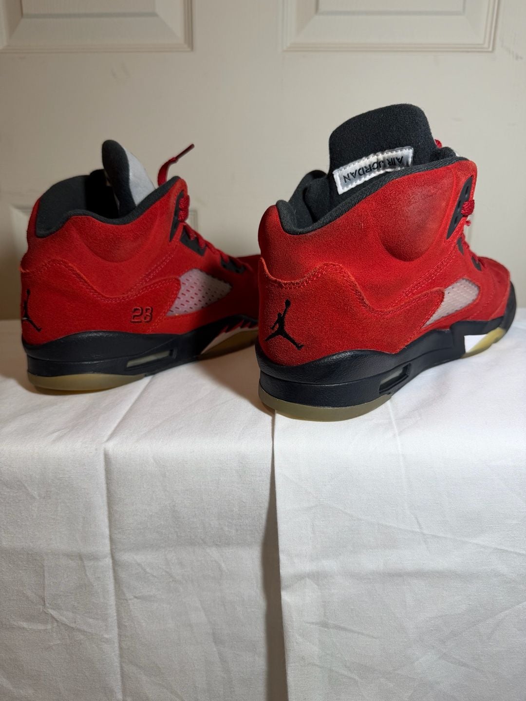 Nike Air Jordan 5 Retro Raging Bull Toro Bravo Red Suede 4