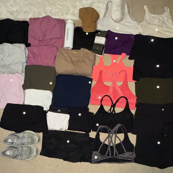 30 Piece Lululemon/ALO/Vuori Bundle Activewear Lot Size M/L (6-10 ) ONLY SOLD AS LOT