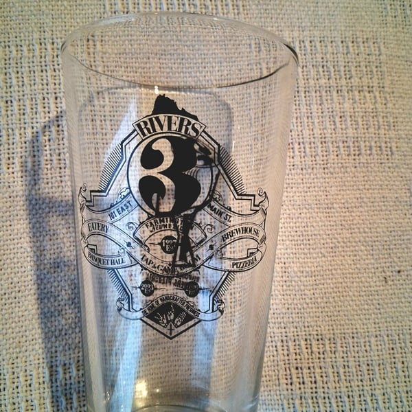 Three Rivers Brewery Pint Glass Farmington New Mexico Relocated Logo