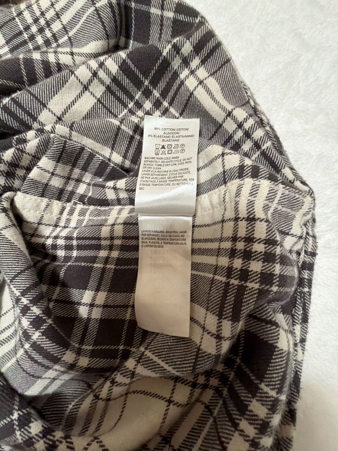 Lucky Brand Men's Black and White Plaid Long Sleeve Western Shirt 13