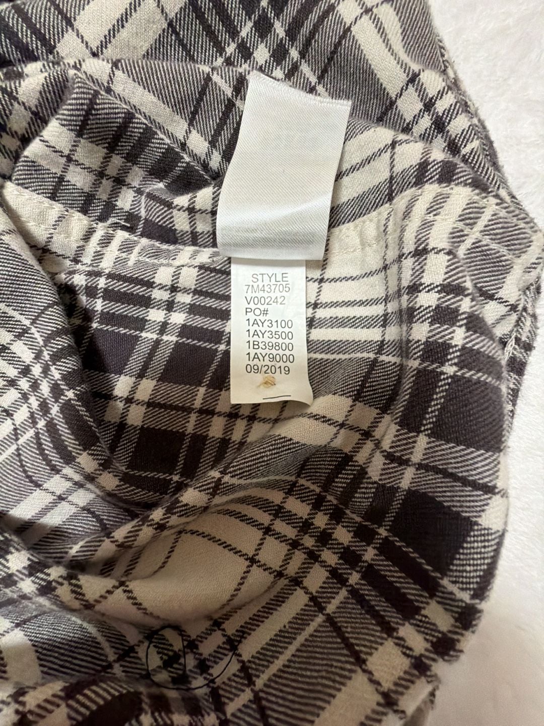 Lucky Brand Men's Black and White Plaid Long Sleeve Western Shirt 14
