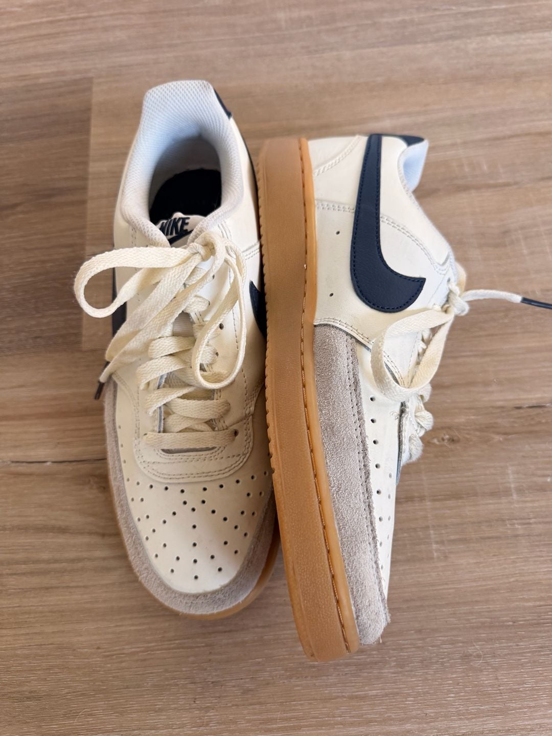 Nike Court Vision Low Size 7.5 Sail Midnight Navy Gum men’s new 3