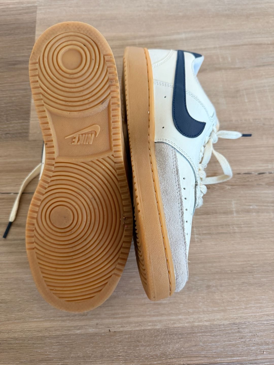 Nike Court Vision Low Size 7.5 Sail Midnight Navy Gum men’s new 5