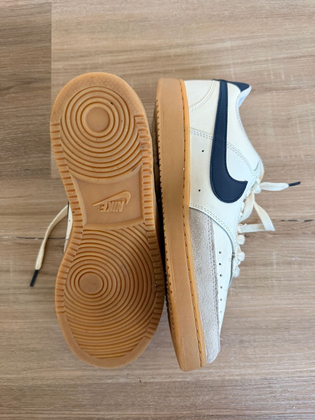Nike Court Vision Low Size 7.5 Sail Midnight Navy Gum men’s new 6
