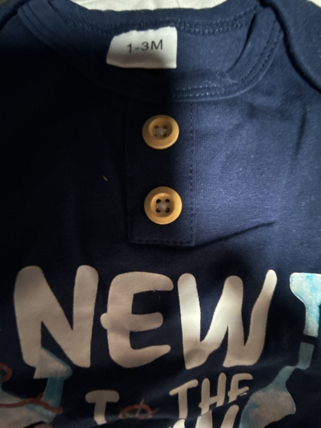 Unbranded New to the Crew Romper Hat Set Size 1-3M Navy Blue Anchor 3